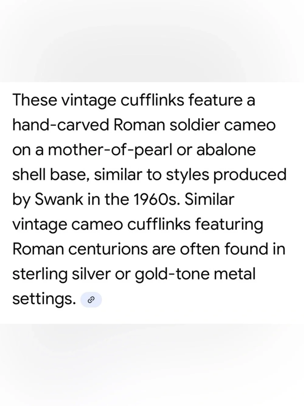 SWANK vintage cufflinks